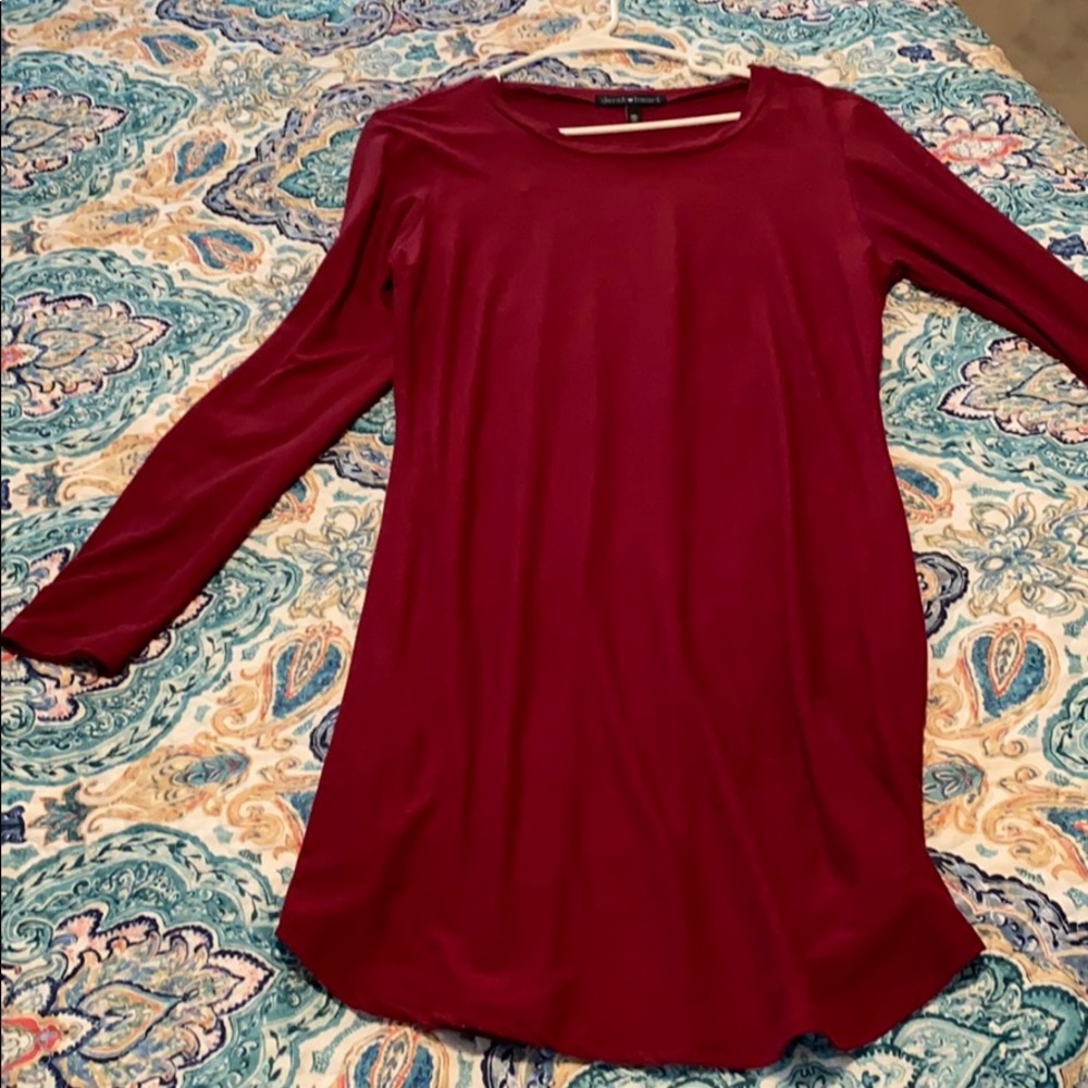 Solid red dress
